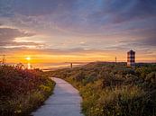 Lighthouses at sunset in Zeeland, Netherlands by Evelien Oerlemans thumbnail