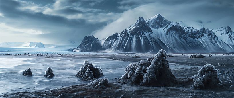 Bergpanorama van fernlichtsicht