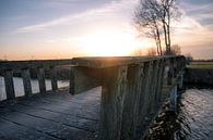 Warme avond fietsbrug Ritthem van Niek De Ridder thumbnail
