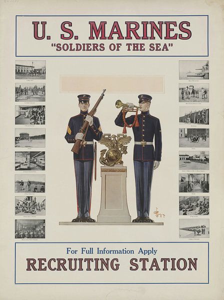 US-Marine - Soldaten der See, um 1917 von Atelier Liesjes