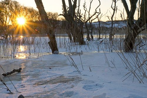 Winterse zonsondergang van Remco Swiers