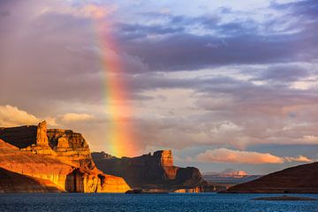 Rainbow over Padre Bay, Lake Powell, Utah by Henk Meijer Photography