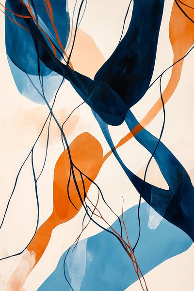 Vloeiende kleuren in artistieke dans van Poster Art Shop
