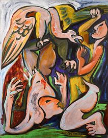 Emil Filla, Heracles frees Prometheus from the eagle's clutches, 1937 by Atelier Liesjes