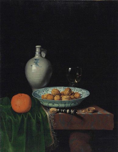 Walnuts in a Wan-Li Porcelain Bowl