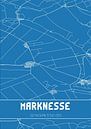 Blauwdruk | Landkaart | Marknesse (Flevoland) van Stad & Wand thumbnail