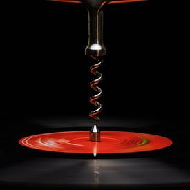 Art mural moderne en vinyle – Œuvre d'art minimaliste à base de disques vinyles sur Frank Kremer