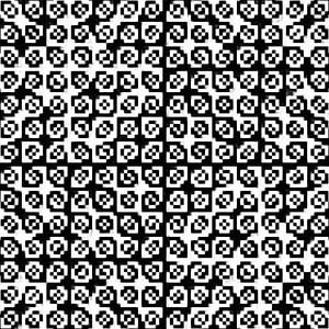 Abstraktes Muster in geometrischen Formen in Schwarz und Weiß