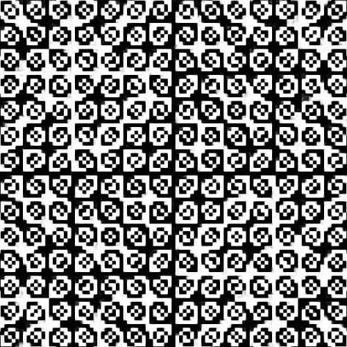 Abstraktes Muster in geometrischen Formen in Schwarz und Weiß