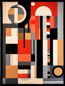 Eine Bauhaus-Plakatsteppdecke