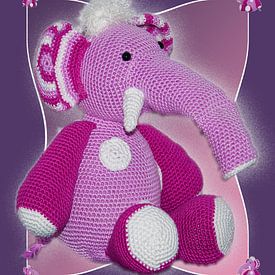 Roze olifant voor kinderkamer van CreaBrig Fotografie