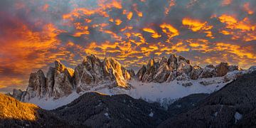 Geisler Group in Fal di Funes, Dolomites by Dieter Meyrl