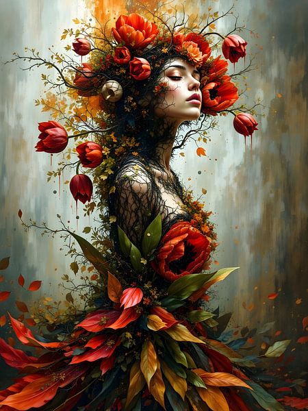 Die Blumenfrau von Jolique Arte