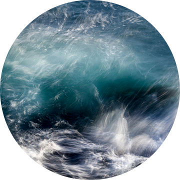 kracht van de zee - brekende golven van Rob van Esch