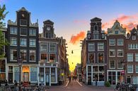 Singel sunset Amsterdam van Dennis van de Water thumbnail