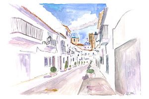 Altea Spanien Nachmittag Straßenszene an der Costa Blanca