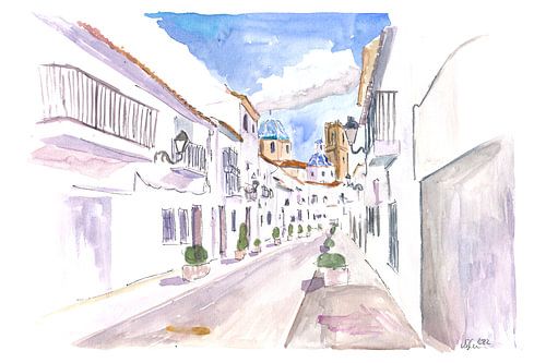 Altea Spanien Nachmittag Straßenszene an der Costa Blanca