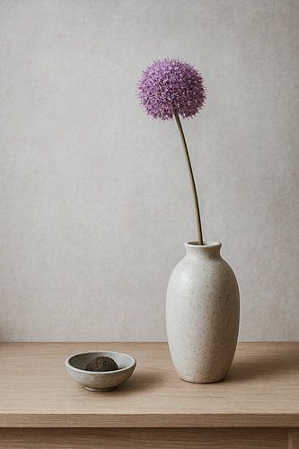 Minimalist purple allium