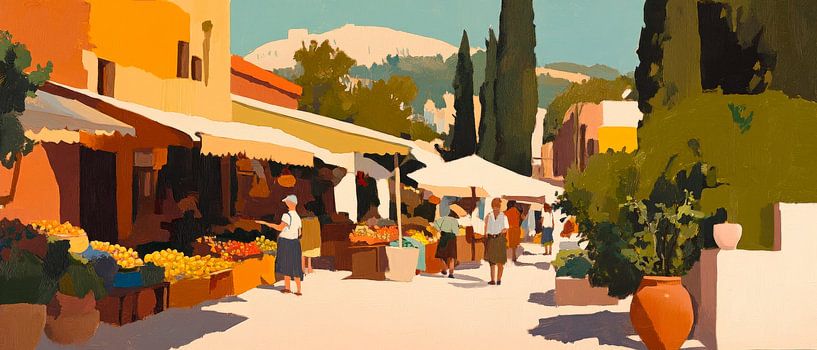 Marketplace colours by Poster Art Shop