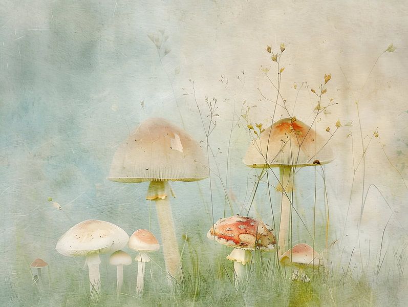 Paddenstoelen in de wei van Heike Hultsch