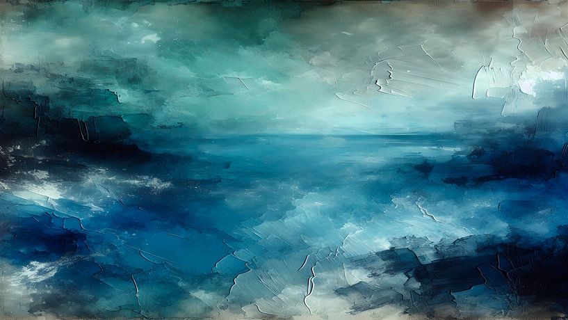 Ocean meditation at night by Mad Dog Art