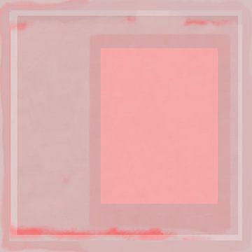 Shabby chic in roze. Minimalistische moderne abstracte geometrische kunst in pasteltinten. van Dina Dankers