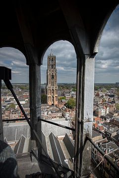 Vue unique de la tour du Dom à Utrecht