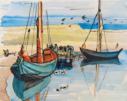 Max Pechstein, Vissersboten, 1931