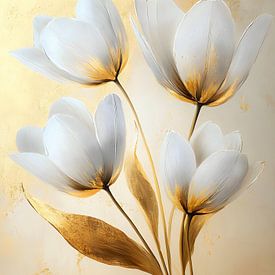 Elegant White Tulips: A Symphony of Tranquillity and Beauty by But First Framing