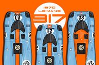 3 x 917 op Le Mans 1970 van Theodor Decker thumbnail