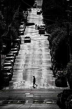 Straatleven in San Francisco van Peter Nijsen