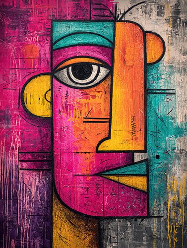 Abstract Face | Colour Pop by ARTEO Paintings