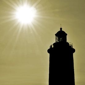 Avondsfeer bij de vuurtoren - Zweden van Peter Bergmann