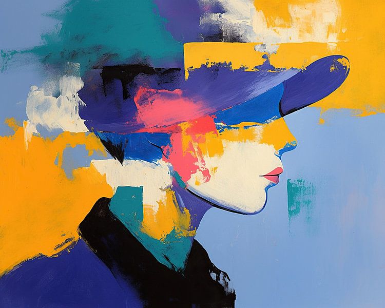 Colourful Head by Eye catching paintings