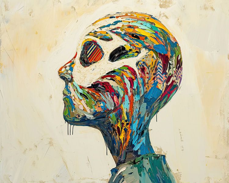 Buntes Porträt | Buntes Profil von Kunst Laune