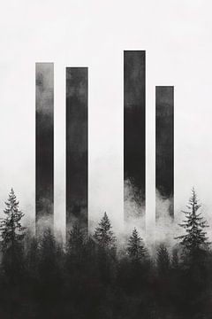 Forêt brumeuse - Abstrait sur Poster Art Shop