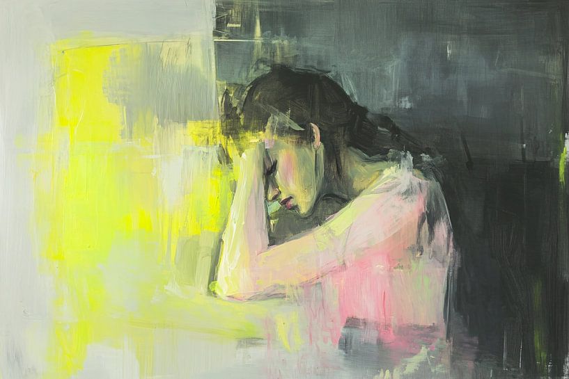 Abstract female portrait in reflection by Imperial Art House