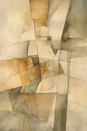 Abstracte vormen in warme tinten