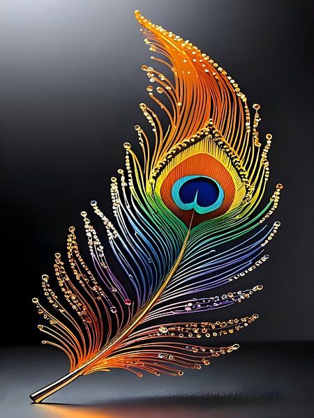 Sri Krishna Pauwenveer van Art Kingdom