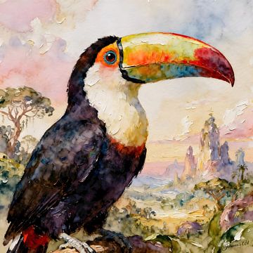 Die schönsten Vögel der Welt - Kielschnabeltukan von Johannas Art Creations