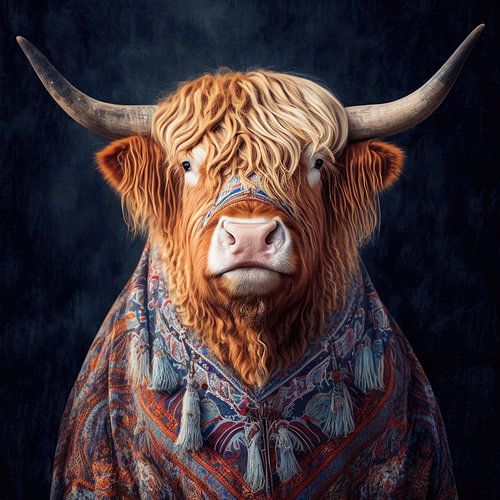 Schotse hooglander portret