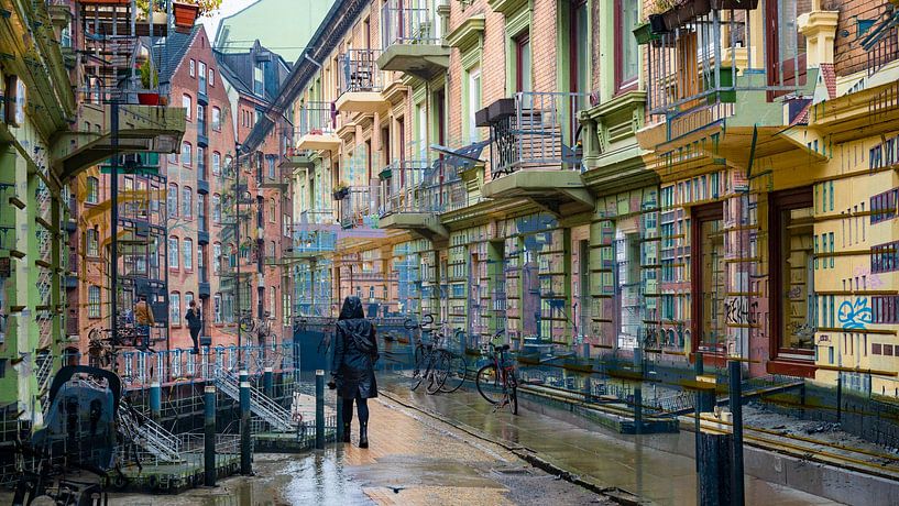 Hamburg - urbane Mischung III von Caroline Boogaard