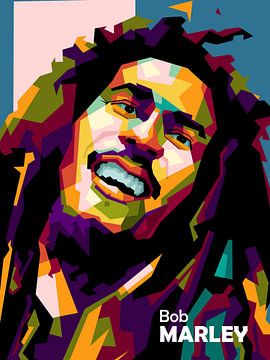 Bob Marley in WPAP ART von miru arts