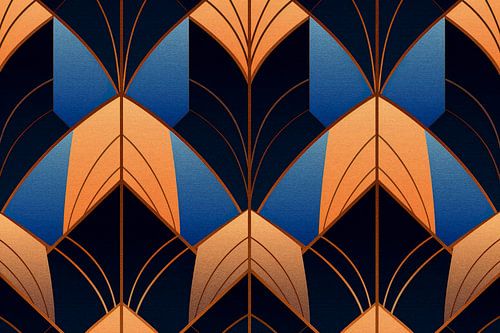 Donker Art Deco Motief