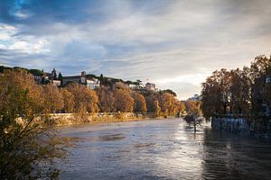 Rome - uitzicht op de Tiber  van Pieter Wolthoorn