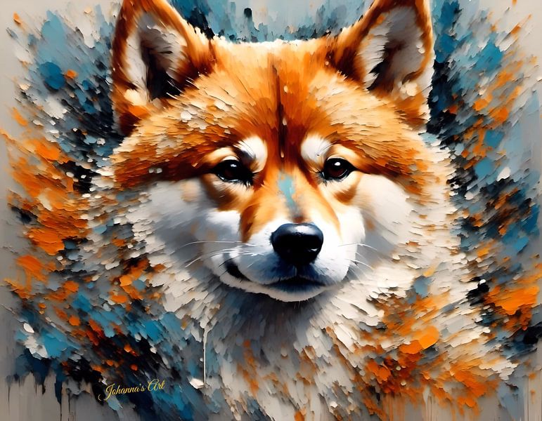 "Majestic Floof" - Shiba Inu Art by Johanna's Art by Johannas Art Creations