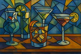 Cocktails painting. by Johannes