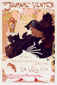 Journal des Ventes (1899) poster by Georges de Feure. by Studio POPPY