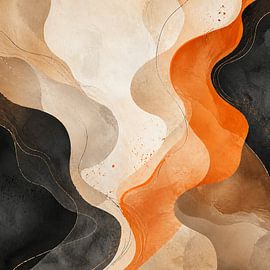 Fließende Erdtöne – Abstrakt von Graphictor