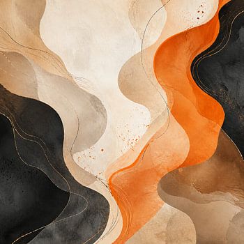 Flowing Earth Tones Abstract
